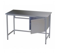 Стол медицинский инструментальный из нержавеющей стали Э-1180/750/1-ТП с подвесной тумбой