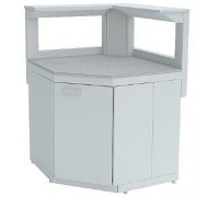 Стол лабораторный угловой  ЛК-950/650 УСК с полкой