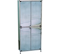 Шкаф медицинский из нержавеющей стали двустворчатый